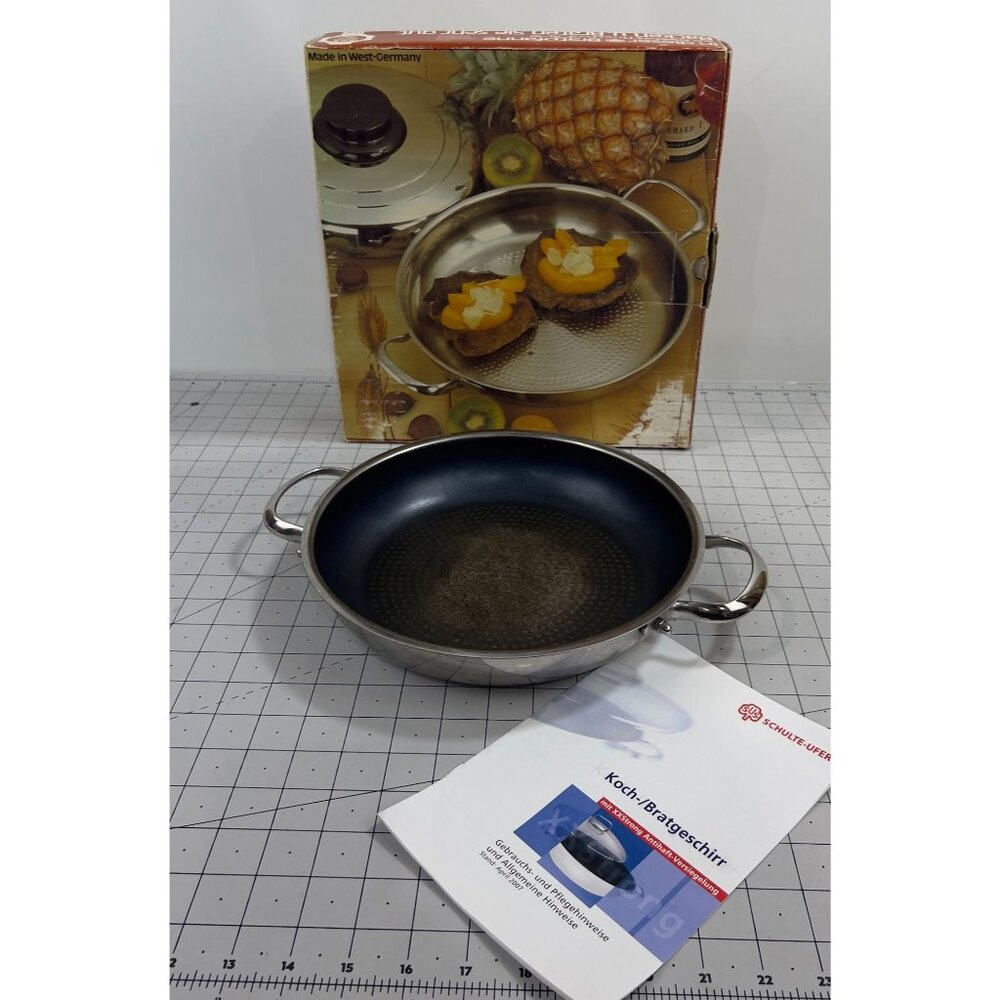 Schulte-Ufer 10.5" Skillet Frying Pan Stainless Steel Non-Stick Two Handles Germ